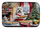 Westie Christmas Cookies Dish Drying Mat