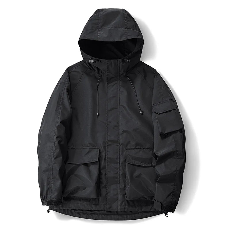 Men's Fashionable Loose Fit Multi-Pocket Jacket