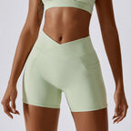 Women's Cross Waist Running Fitness Shorts