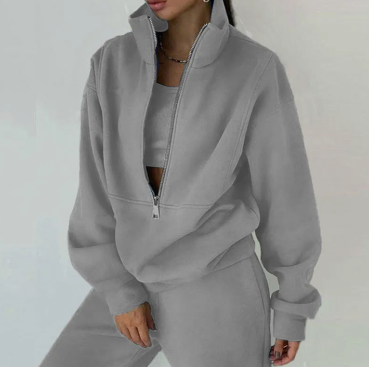 Casual Fleece Sweater Set
