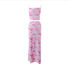 Floral Spaghetti Strap Two-Piece Set