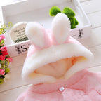 Girls' Western Furry Lapel Single-Breasted Coat