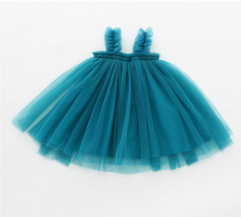 Girls' Spaghetti Strap Tulle Princess Dress