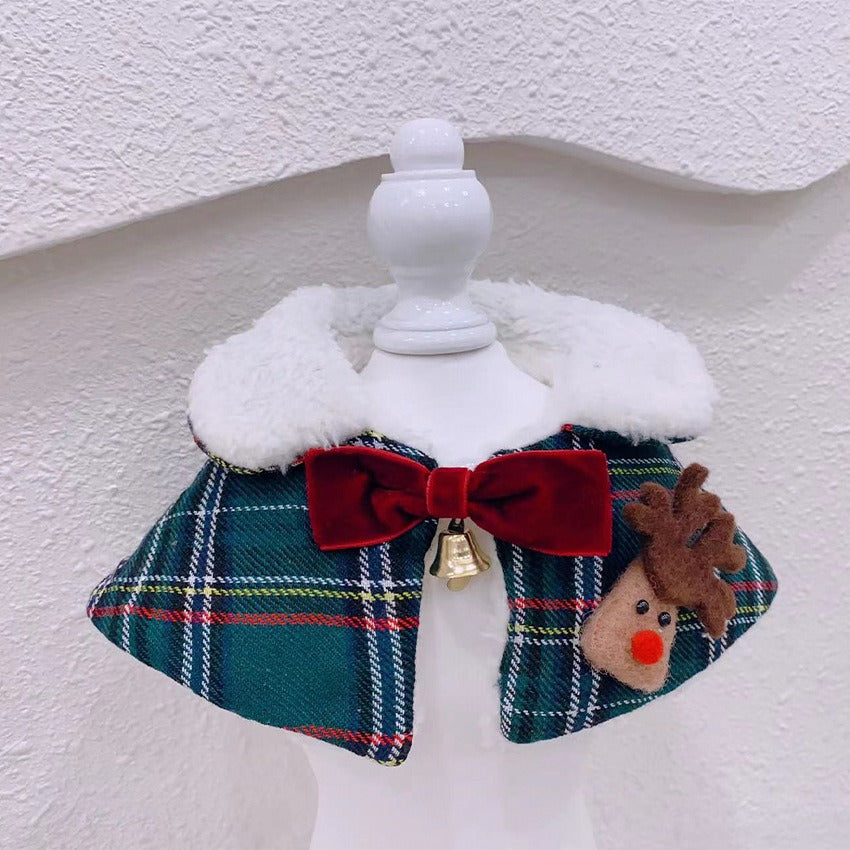 Pet Christmas Scarf and Cape Apparel