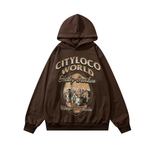 Retro High Street Hip Hop Cartoon Foam Print Hoodie | Streetwear
