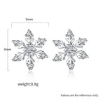 Silver Snowflake Earrings for Christmas