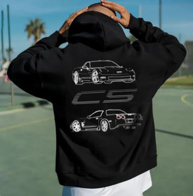 Men's Fashion Car Printed Hoodie | Streetwear
