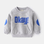 Trendy Boys English Print Pullover Long Sleeve Sweatshirt | Streetwear