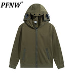PFNW Autumn Men's Casual Hooded Spliced Hoodie 28A3524 | Streetwear