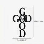 Metal Bible Verse Wall Decor Sign (Black)