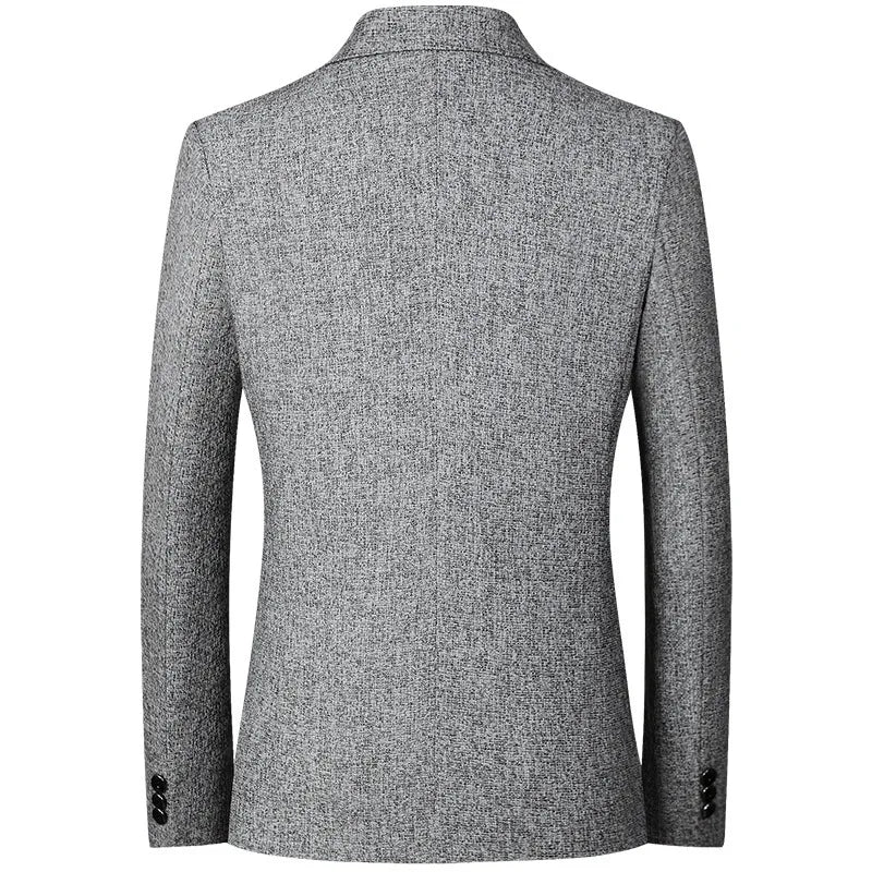 Men's Thin Blazer Jacket - Solid Business Casual, 4XL