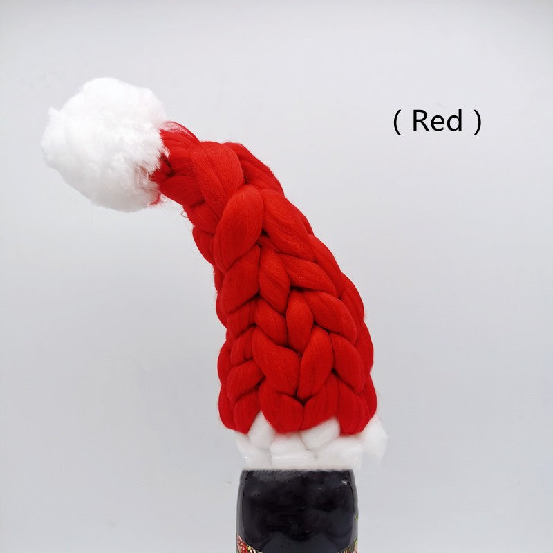 Super Thick Iceland Yarn Christmas Tree Hat | Embroidered Cap