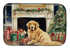 Golden Retriever Cozy Christmas Dish Drying Mat