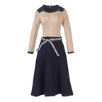 A-line Mini Sweater Dress with Turtleneck for Women