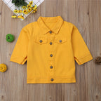 Children's Long Sleeve Denim Jacket for Autumn