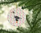 West of England Goose Christmas Ceramic Ornament