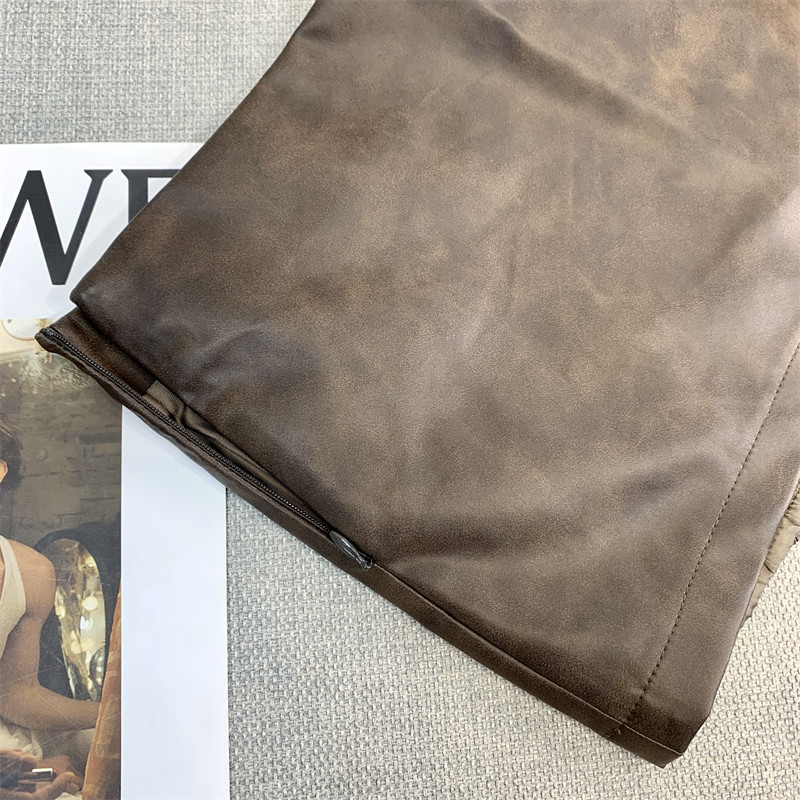 Slim Fit Short Leather Jacket