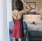 Lace Backless Nightgown with Lingerie Style
