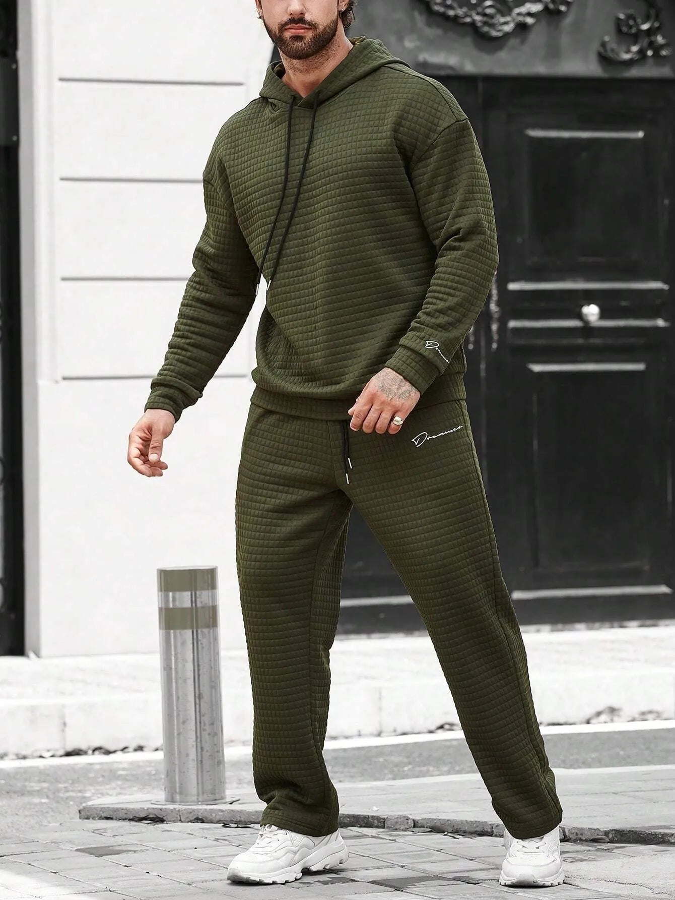 Casual Top Loose Hoodie Set | Streetwear