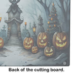 Krampus The Christmas Demon Spooky Halloween Glass Cutting Board