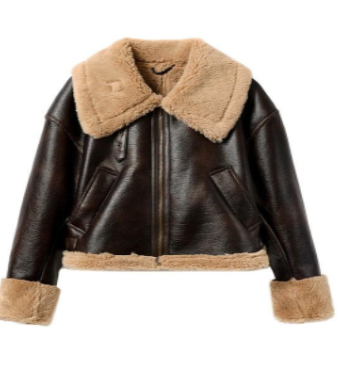 Iara Vintage Leather Jacket - Reversible Short Style