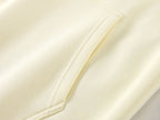 New Loose Color-Block Silver Fox Velvet Hoodie | Streetwear