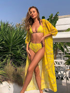Chain Print Triangle Bikini 3-Piece Set (Amazon Best Seller)