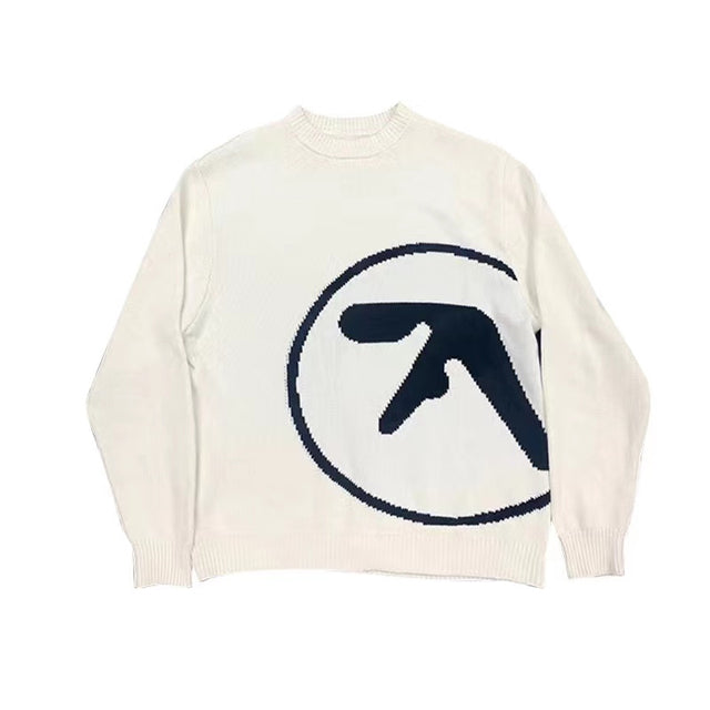 Men's Oversized Aphex Twin Knit Winter Sweater Top