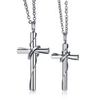 [Duplicate] [Archived] Stainless Steel Couple Cross Pendant Christian Jewelry