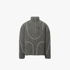 Zipper Letter Embroidery Warm Sweater