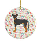 Manchester Terrier #2 Merry Christmas Ceramic Ornament