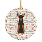Merry Christmas Manchester Terrier Ceramic Ornament