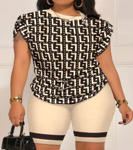 Faith Script Tee and Geometric Shorts Set | Faith Streetwear