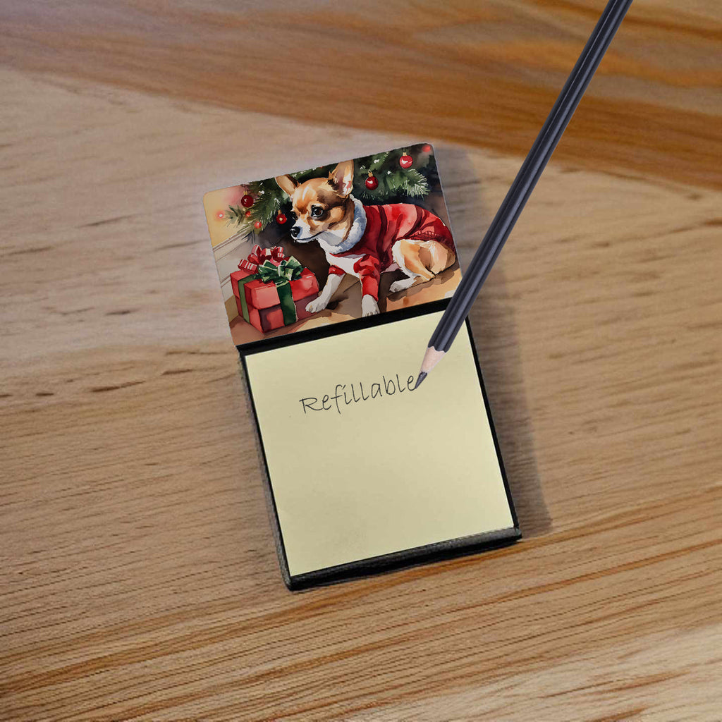 Chihuahua Cozy Christmas Sticky Note Holder