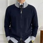 Trendy Long Sleeve Knitwear Coat for Men