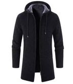 Medium Long Plush Thickened Coat for Men