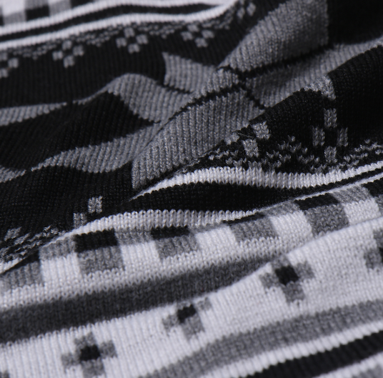 Men's Christmas Sweater with Geometric Patterns