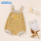 Autumn New Baby Sunflower Embroidery Romper Bodysuit