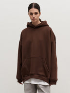 Boyfriend Style Hooded Polar Fleece Sweater with Pockets