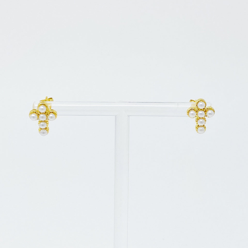 Dainty Cross Stud Earrings | Christian Jewelry