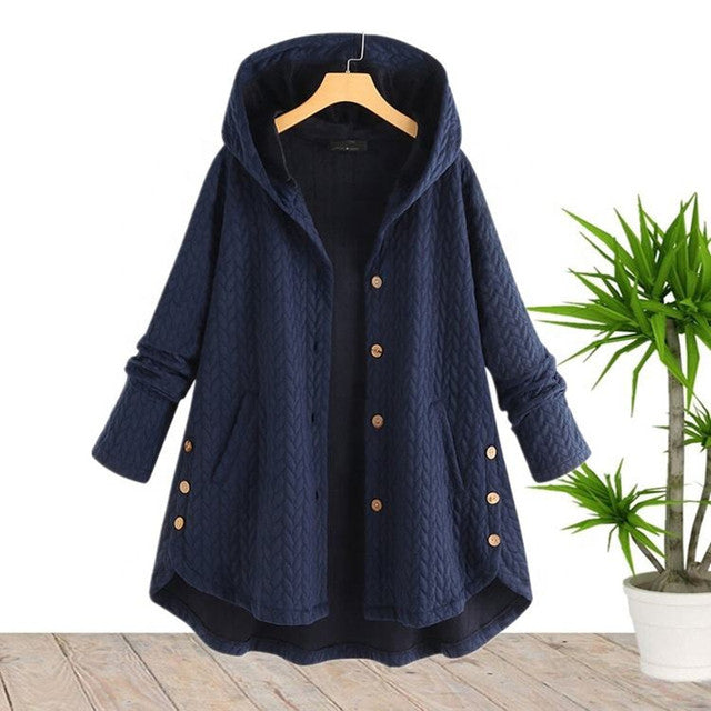 Fashion Women's Hooded Top with Irregular Hem Sweatshirt | Streetwear