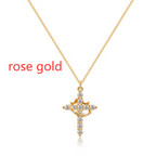 [Duplicate] Rotatable Cross Crown Necklace