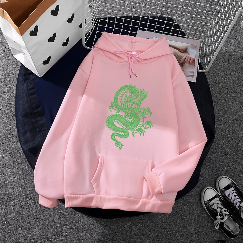 Green Dragon Loose Sweater for Men and Women