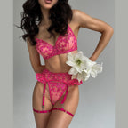 DIER Love Heart Embroidered Lingerie Set