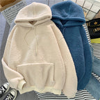 Women's Hooded Sweater in Super Fire Lamb Wool