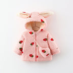 Hooded Cotton-Padded Baby Cardigan with Velvet Warmth