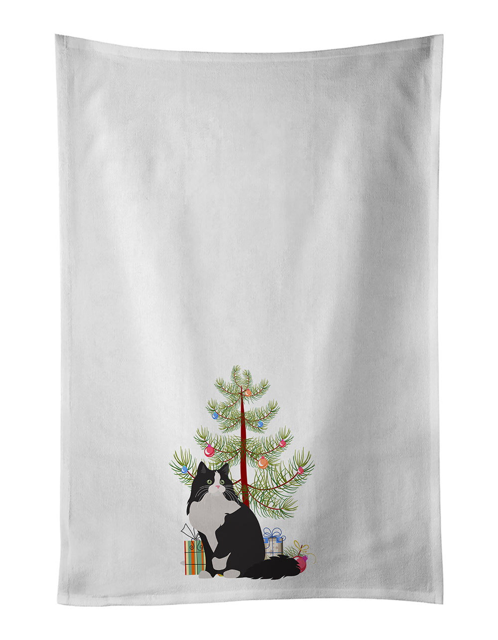 Ragamuffin Cat Christmas Kitchen Towel Set of 2