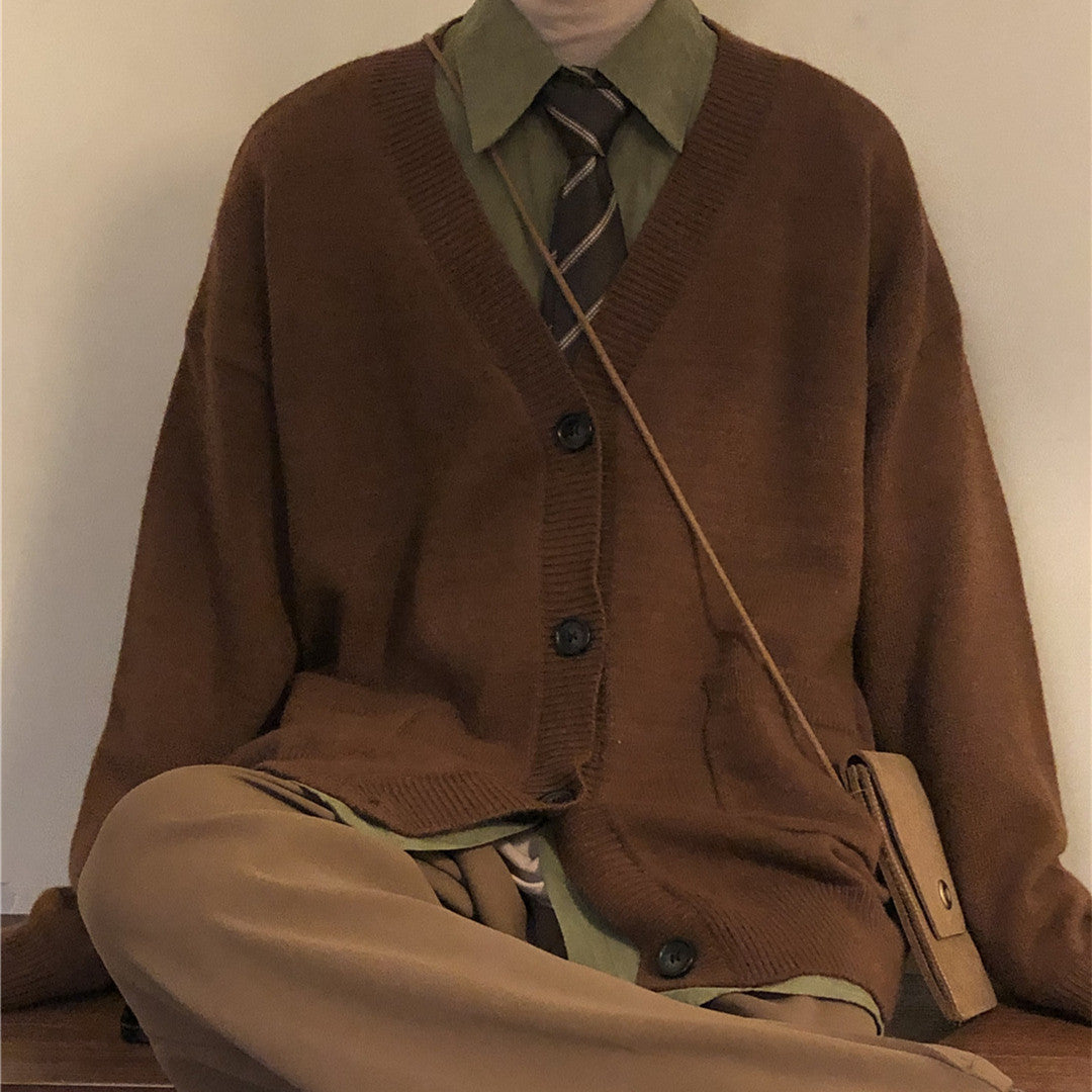 Japanese Knitwear Cardigan Sweater for Men