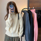 Versatile Thick Knit Long Sleeve Loose Cardigan