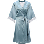 Lace Sexy Robe for Women - Summer Mid-Length Sleepwear